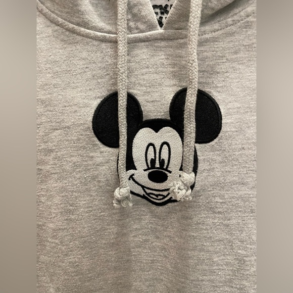 Disney Mickey Mouse Grey XS 0-2 Hoodie Sweatshirt Cotton Stars Lounge Wear Fall - Picture 5 of 9
